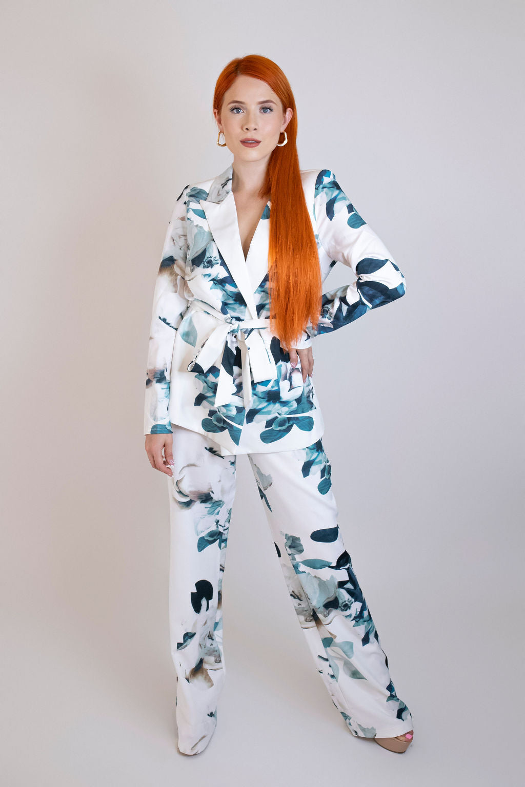 LEAVES PRINT SUIT