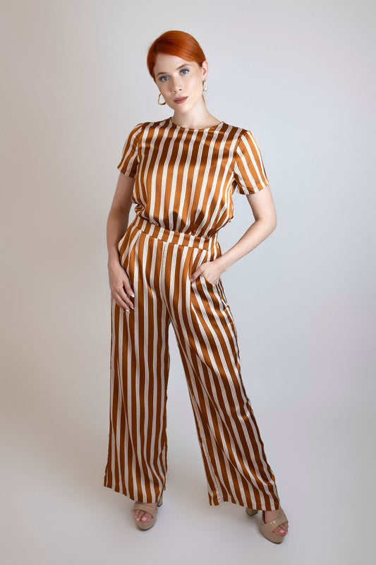 STRIPED JUMPSUIT