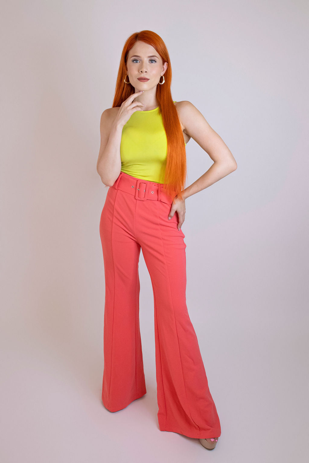 WOVEN FLARED PANTS