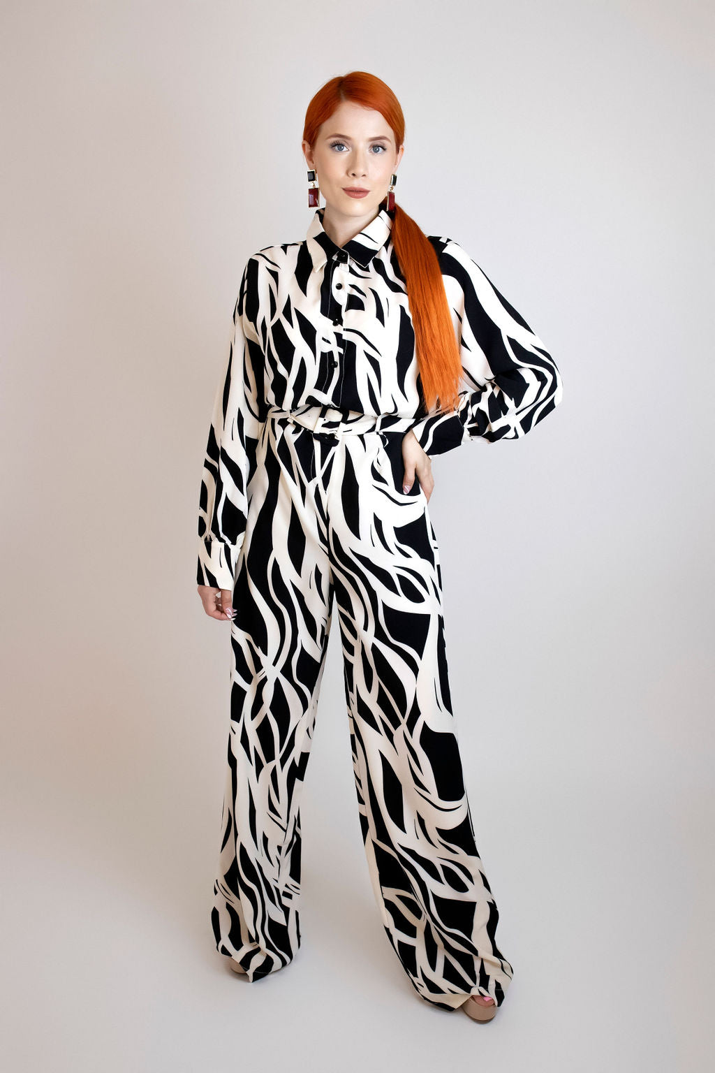 B&W JUMPSUIT
