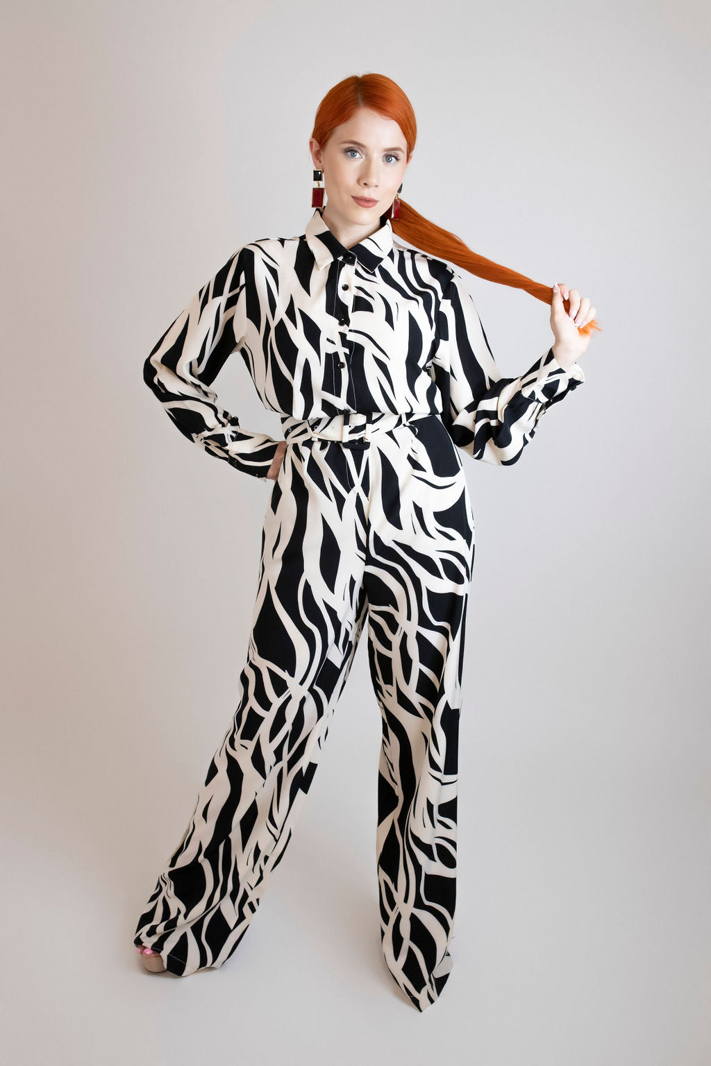B&W JUMPSUIT