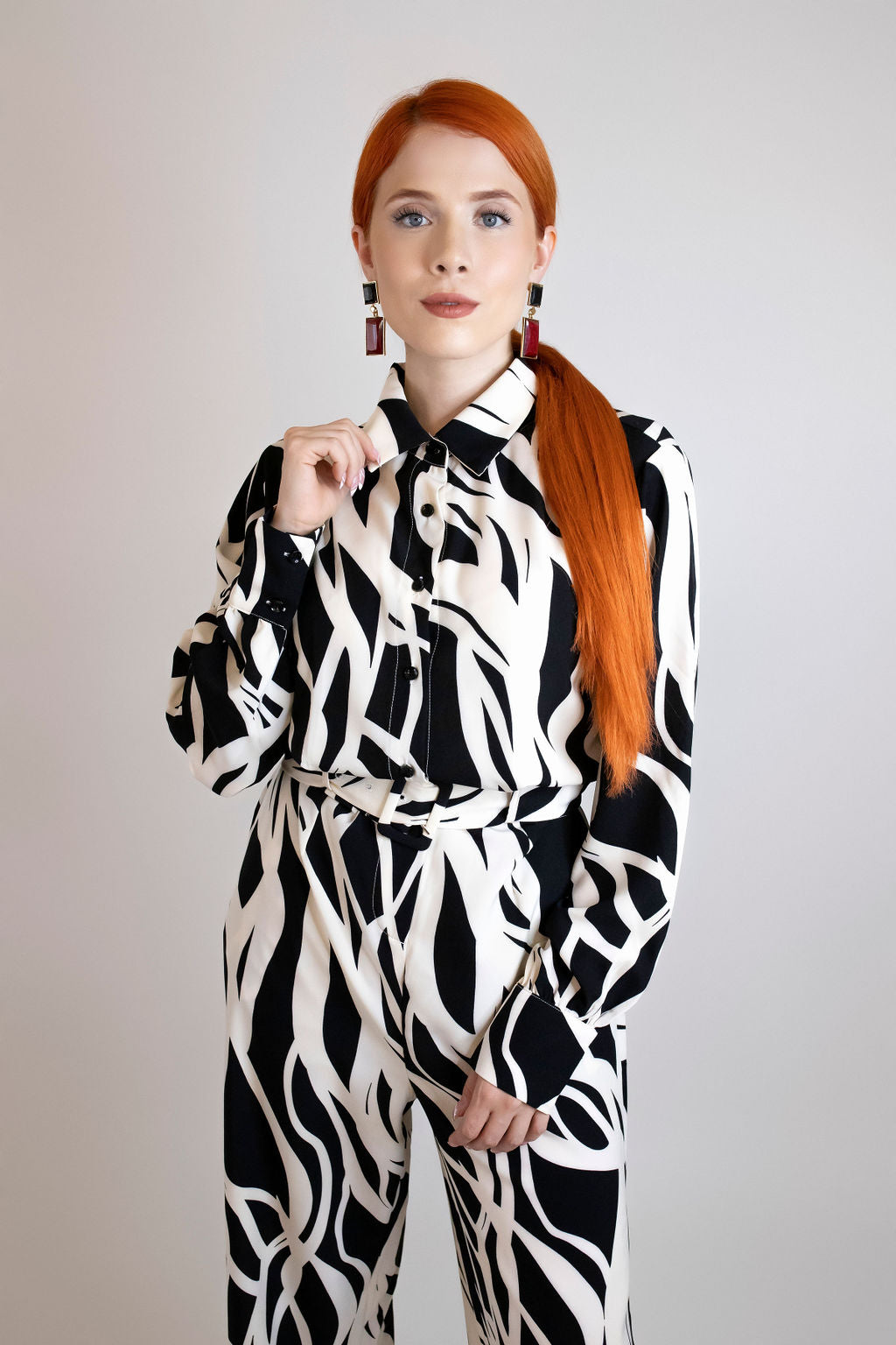 B&W JUMPSUIT